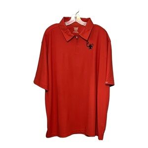 oobe Hydrovent Custom Quarter Zip Short Sleeve Polo Shirt Men’s XXL Burnt Orange